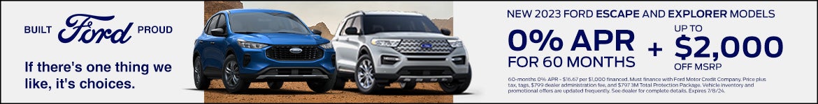 2023 Ford Escape and Explorer Models